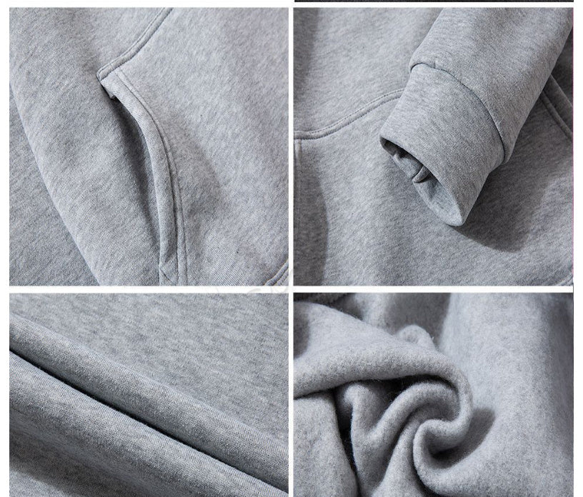 Autumn And Winter Zipper Printed Two-piece Suit