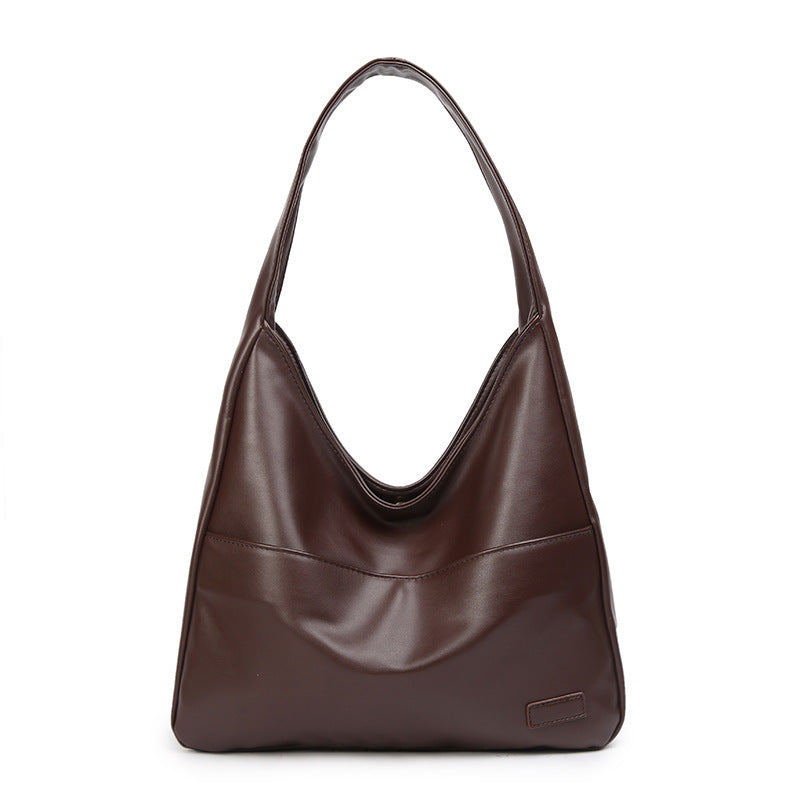 PU Tote Bag Large Capacity Women's Simple Shoulder Bag
