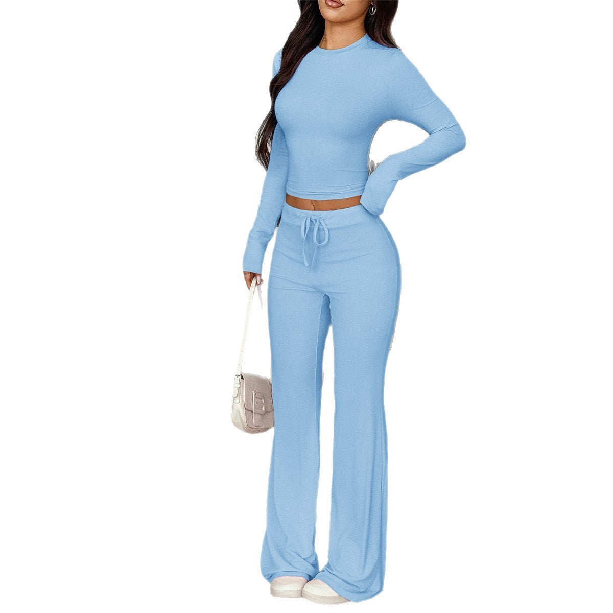 Sports Style Long Sleeve Trousers Suit Women's Clothing