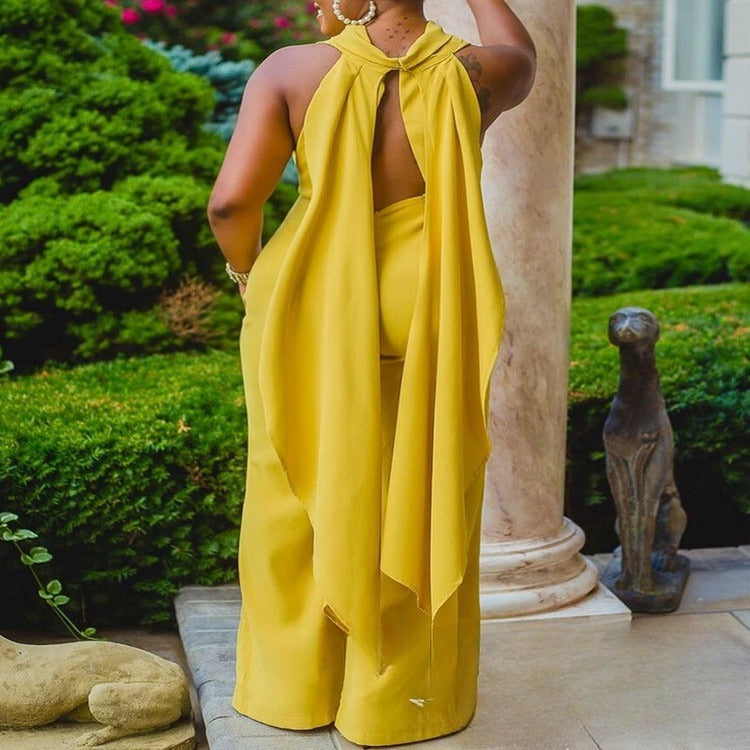 Fashionable Knitted Sleeveless Slim Fit Women's Jumpsuit