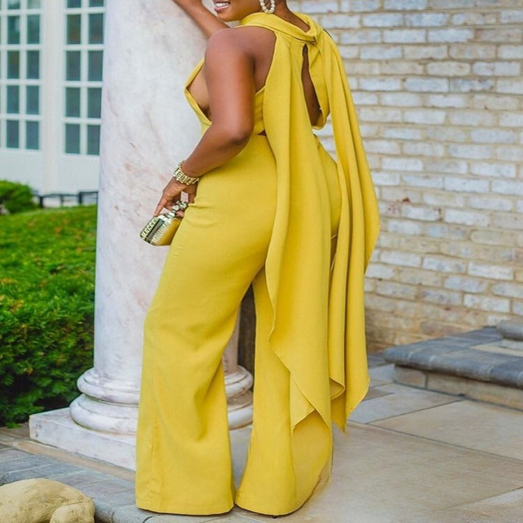 Fashionable Knitted Sleeveless Slim Fit Women's Jumpsuit